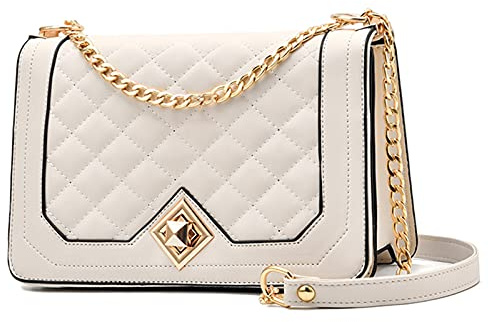 Travistar Bolso de Hombro Pequeña de Mujer Bolso Bandolera Cadena Cruzado Crossbody Bag Cuero PU Bolsos Mano
