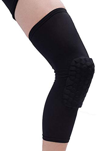 RONGJJ Premium Kniestützer rutschfest Atmungsaktiv Elastische Für Arthritis, Schmerzlinderung, Wiederherstellung nach Verletzungen, Sport Damen und Herren Profi, Black, S