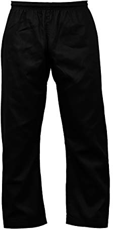 UFG Essential Karate Pants Cotton & Polyester Blended - Kids Adults Unisex (Black, 2)