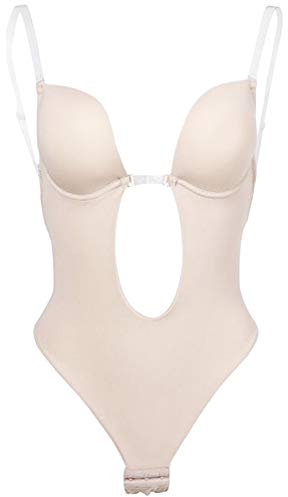 SOIMISS Backless Body Shaper Bra Low Back Shapewear Backless Body Shaper s Shapewear Corset Frontless Bra U Plunge Bodysuit Deep V Bodysuit Size L s Low Back