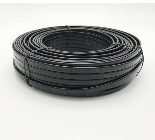 AHSKY TS-XIAN, 1M-100M Water Pipe 12V 24V 110V 220Volts Anti-freeze Frost Protection Heating Cable For Roof Self Regulating Electric Heater Wire (Length : 10m, Specification : 110V 20W)