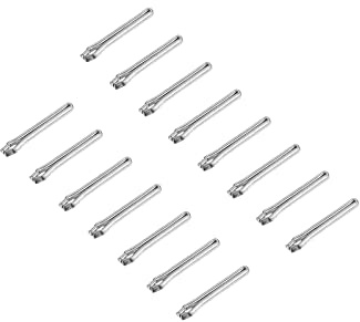 sourcing map 15Stk 9mm Uhrband Link Sicherungsstift 1mm Armbänder für Reparatur Silberton