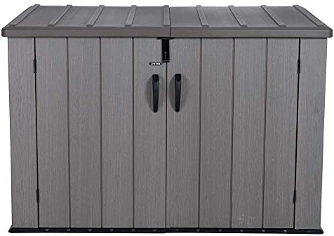 Lifetime Kunststoff Gerätebox Aufbewahrungsbox Mülltonnenbox grau 108x191x132 cm