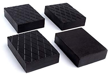 Generisch 4-STK Gummiklotz/Gummiblock für Hebebühne, Rangierheber, Wagenheber, Grubenheber (160x120x40cm) - Auto - Schwarz - Gummi - UTILITY_JACK