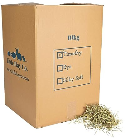 Little Hay Co Pure Timothy Hay | Eco Box | Clean, Green, Fresh & Fragrant! | Rabbits, Guinea Pigs, Hamsters, Degus | (10kg)