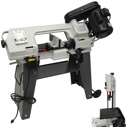 INTSUPERMAI Band Saw Horizontal and Vertical Metal Cutting Band Saw Industrial Metal Cutting Band Saw with 1/2 HP Motor Speed Adjustable 11.42×7.48 Table Size 0-45° Oblique Cutting
