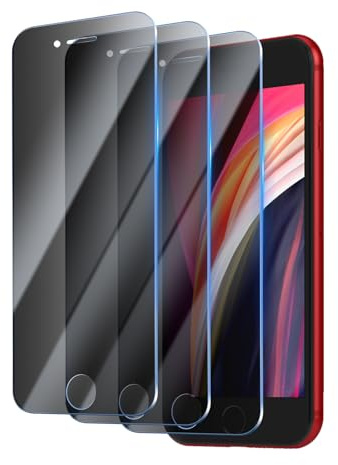 YUXINDZ 3 Stück Sichtschutz Schutzfolie für iPhone SE 2020/SE 2022/8/7 4,7 Zoll, Anti-Spy Displayschutz Folie Blickschutzfolie, 9H Härte, Anti-Kratzer, Bläschenfrei