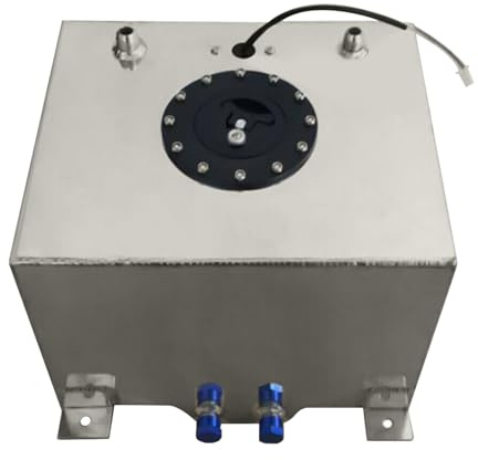 Tagtuell 20L Kraftstofftank, Aluminium Renntank Tank mit Ölstandsensor, Benzintank Große Kapazität für Hot Rods, Straßenbahnen, LKW und Geländefahrzeuge