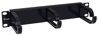 Equip Passacavi, 25,4 cm, 1U, 3 anelli di plastica, colore nero