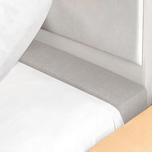 Bed Bridge Connector for King Size Bed Mattress Extender to Fill Gap for Headboard Grey 120 200cm Twin Bed Joiner (White 120x8x10cm)