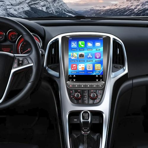 9.7 4G+64G Android 14 Car Stereo for Opel Vauxhall Astra j/Buick Excelle 2009-2014 IPS Touch Screen 2 Din Car Radio Receiver w/Carplay Android Auto GPS Navi Bluetooth Wifi BT SWC FM Backup Camera Mic