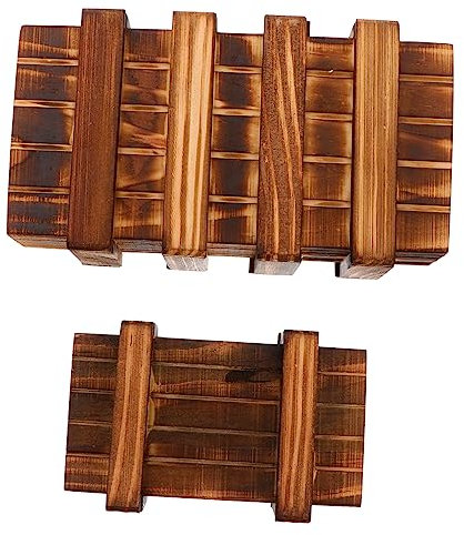 Vaguelly 2stücke Holzkiste Mit Geheimschublade Sicher Aus Holz Kinderspielzeug Puzzleschachtel Für Karten Und Bargeld Rätselbox Für Erwachsene Und Junge Mädchen