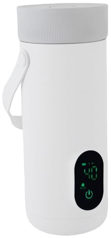 MENDUNER Tragbarer Elektrischer Wasserkocher 350ml | USB -wiederaufladbar | Konstante Temperatur & Trockenverbrennungsschutz | 304 Edelstahl für Reisecamping