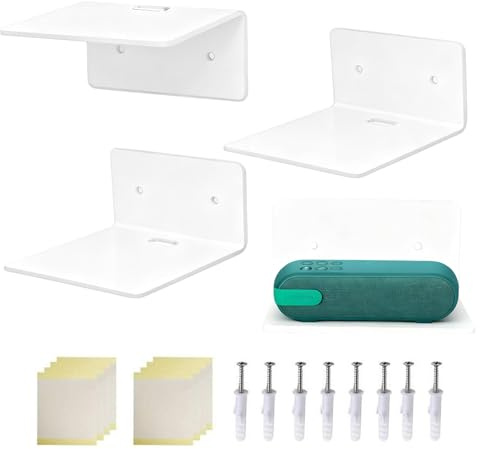 Weqizuerqi Scaffali da parete in acrilico, multifunzione, 10 cm, per camera da letto, libreria, album, cucina, bagno, soggiorno, posto di lavoro