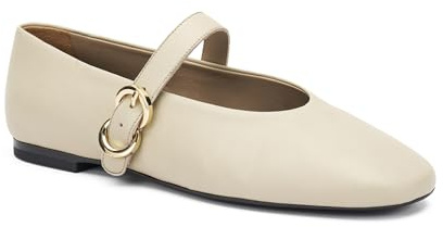 FRAU 69L3 Ballerine Mary Jane in Pelle, Punta Quadra, Fibbia Decorativa, Tacco 1.5 cm, Eleganti (Sistema Taglie Calzature EU, Adulto, Donna, Numero, Media, 37)