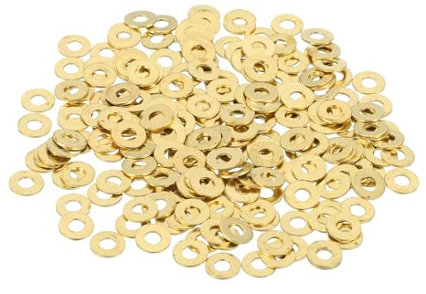 QUARKZMAN 320 Stück M2 Kupfer Unterlegscheiben Dichtungsscheiben Sortiment | Messing, 2mm Innendurchmesser, 5mm Außendurchmesser, 0.4mm Dicke, Für Maschinenreparatur