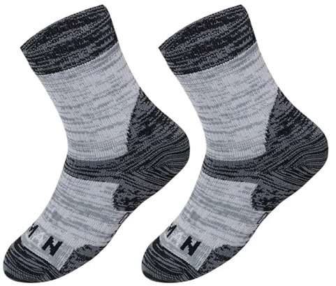 Calcetines Impermeables For Niños, For Deportes Al Aire Libre, Correr, Senderismo, Ciclismo, Esquí De Invierno, Cálidos, Resistentes Viento Para Senderismo, Ciclismo(Grey,L 32-35)