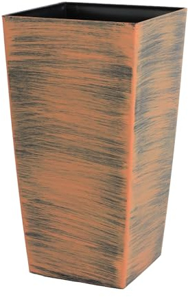 SG Traders Square Flower Pots Tall Modern Decorative Planter for Outdoor Use, Large Lightweight Durable Square Planter for Home, Office, Garden, Patio & Balcony Plants (41cm x 22cm)