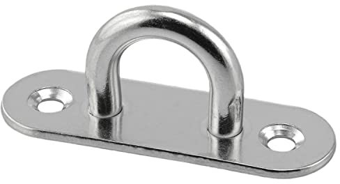 FASTON® Augplatte Oblong 100 mm Edelstahl A2 V2A (5 Stück) Ösenplatte Decksplatte Wandöse Wandhaken Befestigungshaken Wandbefestigung