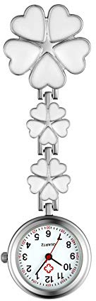 Avaner Montre Infirmiere Pétales en Forme de Coeur Montre de Poche a Quartz pour Femme Fille