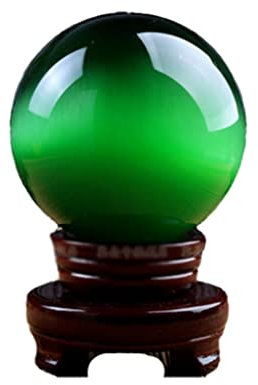 Kristallkugel Dekokugel Grüne Kristallkugelschmuck Opal Blau Kristall Kugelöffnung Geschenk Green Natürliche Optimierung Feng Shui Exquisite Handwerk Blickende Weissagung oder Feng Shui ( Color : A )