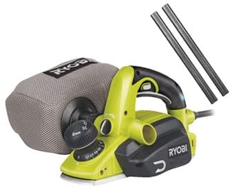 Confezione RYOBI Pialla elettrica EPN7582NHG - 750W - 82mm - Set di 2 coltelli monouso in metallo duro - PB82A2