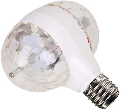 Bavokon Ampoule rotative Couleur RVB | Lampe rotative à Changement de Couleur RVB,Disco Bar Stage Club Multi Crystal Color Rotating Lights Bulbs, Magic Ball RGB LED Stage Light pour Les soirées