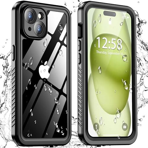 Oterkin for Phone 15 Case Waterproof,[IP68 Underwater ][12FT Military Shockproof] Phone 15 Phone Case with Built-in Screen Protector[360°Full Body Sealed ] Protective Cover for 15