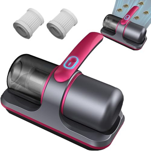 Jokerzi Household High-Frequency Strong Mite Removal Instrument, Bed Vacuum Cleaner With UV Light, Handheld Mattress Vacuum Cleaner, High-frequency Double Beat Cordless Strong Deep