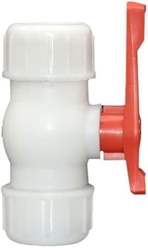 Kugelhahn-Absperrventil 2-Wege-Kugelhahn, Wasserrohr-T-Kupplung Kunststoff-Kugelhahn 2-Wege-Schnellverbinder T-Typ PVC PE Schnellanschluss (Größe: 50 mm x Reparatur) (Size : 50mm x repair)
