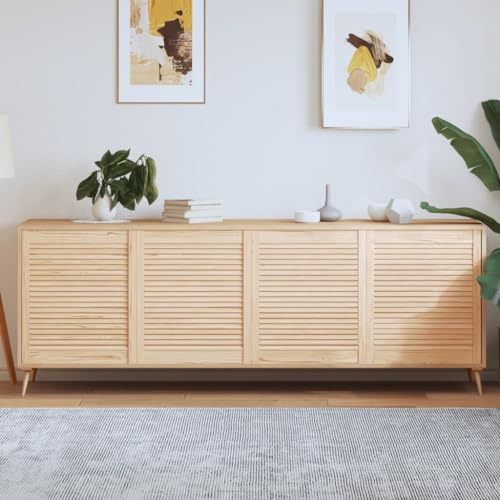 Ante con Design a Lamelle 4 pz 69x59,4 cm in Legno di Pino,Ante in legno con persiane per mobili e decorazioni