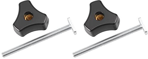 ZDSFSD 2 Set T Screw and M8 Plastic Handle,Metal Quick Acting Hold Down Clamp Set for T-Slot T-Track DIY Woodworking Tool