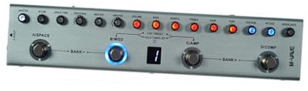 perfeclan Multieffektpedal, tragbar, Zubehör, einfach zu bedienen, kompakt, Multieffektprozessor, Effektgerät für E-Gitarre, GRAU