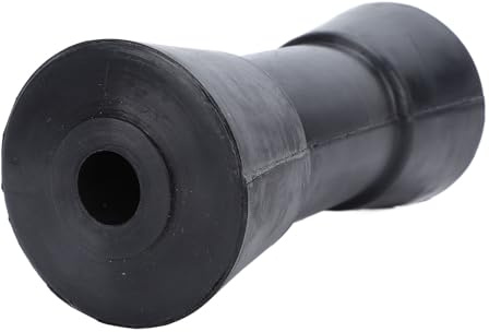 Tonysa Rouleau de Quille de Bateau Rouleau de Quille Marine de 6 Pouces Rouleau de Remorque de Bateau Noir en PU Robuste pour Remorque de Bateau
