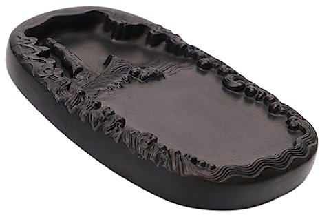 TEHAUX Kalligraphie-tintenplatte Mit Glatter Innenfläche Für Gute Tintenreibung Traditionelles Design Aus Hochwertigem Material Leicht Zu Tragen Für Kalligraphie-zubehör Geeignet