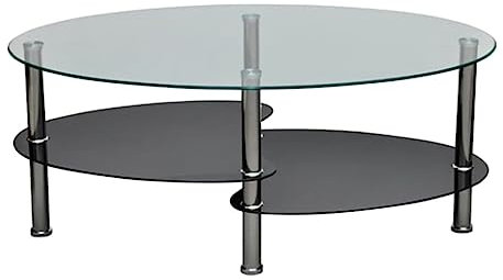 SDWEHO7 Couchtisch mit Exklusives 3-Etagen-Design für Verschiedene Sachen, Nachttisch für Schlafzimmer, pflegeleicht, Tisch Wohnzimmer, Schwarz 90 x 45 x 43 cm