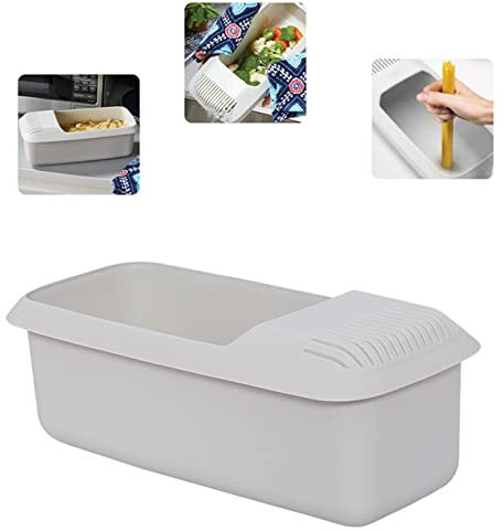 Cuocipasta A Microonde Con Colino | Cuocipasta Con Colino Per La Pasta E Forno A Microonde Per Pesce | Contenitore Per Alimenti Con Filtro Per Cuocere Spaghetti Nel Microonde Resistente Al Calore