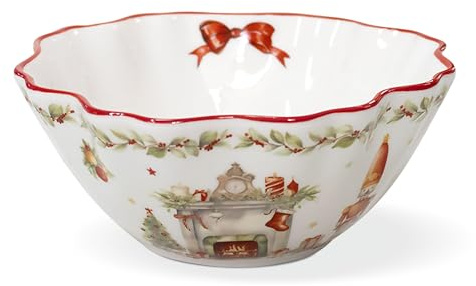 Isabelle Rose Cuenco navideño vintage de porcelana Árbol de Navidad Cascanueces 6939