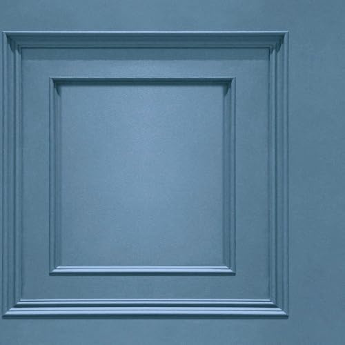 World of Wallpaper Oliana Panel, 3D Wood Effect, Blue (8499) | Easy to apply wallcovering, Contemporary, Matte, Feature Wall, Shading, Sophisticated, Bedroom, Living Room (10m x 53cm roll)