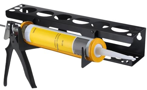 Genikeer Caulking Tube & Caulking Guns Organiser | Silicone Tube Holder | Spray Can Bottle Holder | 6 Holes & Slots | Ideal for Van Racking, Workshop
