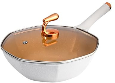 GSZCCZS Octogonal Wok Medical Stone Non-Stick Freing Induction Cooker Stufe de Gas Cocina Cocina (D)