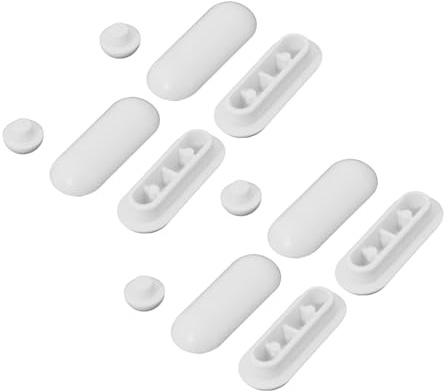 Lot de 12 Tampons pour Abattant de WC en Plastique ABS Durable - Protection et Stabilisation pour Sièges de Toilette, Compatible avec Tous Types de WC,pour Maison, Bureau et Hôtel (Blanc)
