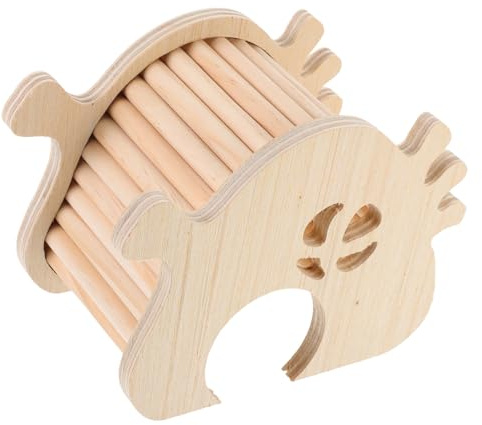 VILLFUL Hamster Versteckhaus aus Holz Gemütliches Schlafhaus für Hamster Zwerghamster und Kleintiere Abnehmbarem Dach für Käfige und Nagerbedarf