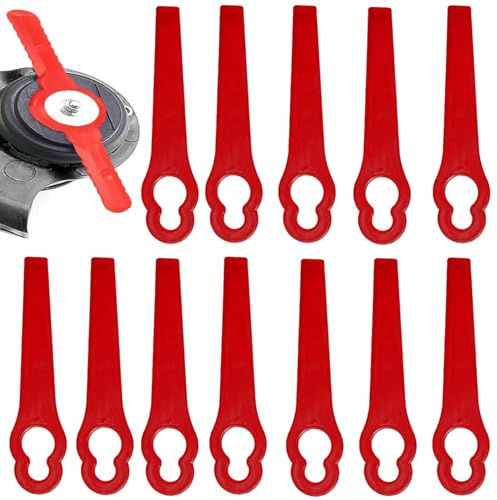 DILUSILK 40 Pcs Plastic Grass Trimmer Blades,83 mmCordless Strimmer Replacement Blades for Lawn Mower Cutting Compatible with Swift Ryobi VonHaus Grass Strimmer