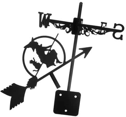Milisten Veleta de Metal para Decoración Exterior con Diseño de y Gato Indicador de del Viento para y Accesorio Artesanal Resistente la