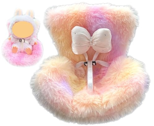ZXTGBQ SièGe Auto pour PoupéEs, PoupéE SièGe Auto, Adorable SièGes De SéCurité avec Peluche Douce Rose Canapé DéCoratif pour Exposition Jouets 10 à 17cm, Multifonction, Voiture, Voyage Et Maison
