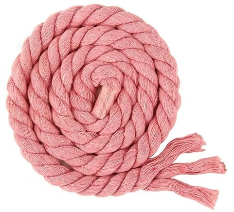 RUHTEUO 5 Meter 15 mm gedrehtes Baumwollseil, bunt, for Handtasche, Heimdekoration, DIY, Textilzubehör, Rot, Gelb, Khaki, Rosa, Grün(15mm Pink 5M)