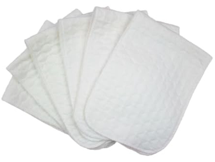 ibasenice 10pcs Three-Layer Eco Cotton Diaper Change Pads Breathable Washable Cotton Diapers for Boy Girl Portable Soft Changing Mat Suitable for Newborns