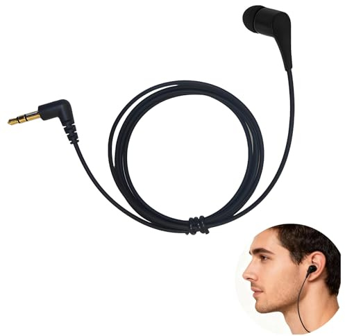 Zerabidpro auricolare singolo Lato con Jack Mono 3,5 mm, Cavo 1 m, Cuscinetto in Silicone Senza Lattice, Ideale per Sport e Corsa, Compatibile con Tutti i Dispositivi Audio