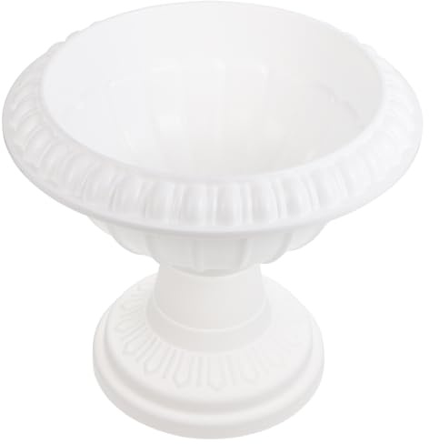Veemoon Thickened Roman Column Plastic Flowerpot 25cm Balcony Outdoor Multipurpose Planting Pot for Patio Garden Home Gardening Supplies